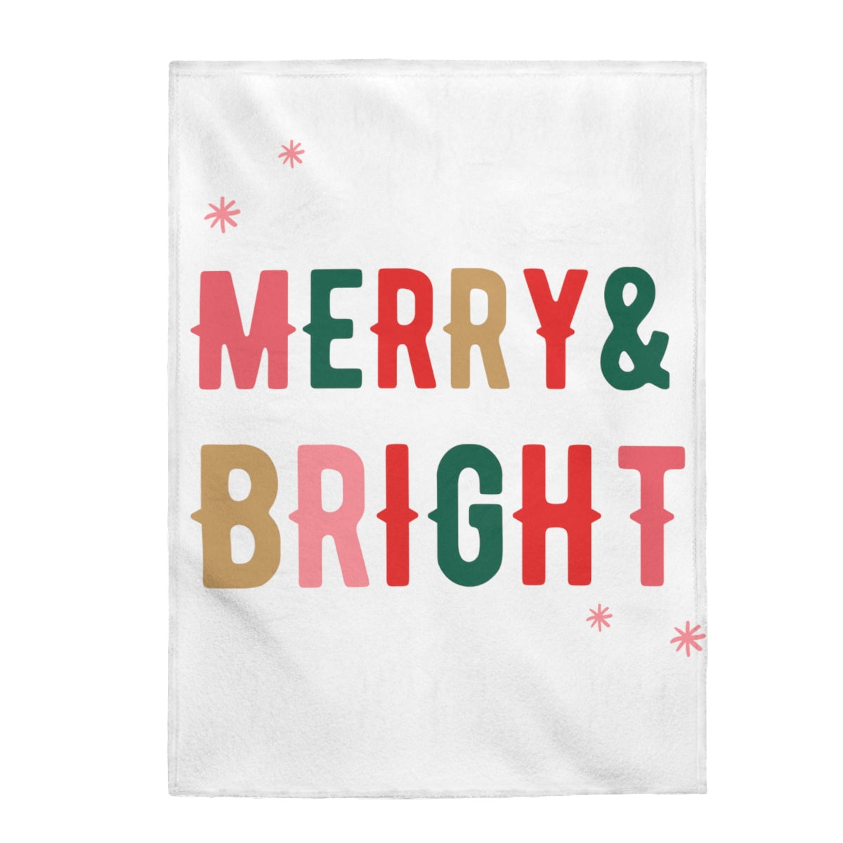 Christmas Plush Throw Blanket - Merry & Bright Holiday Velveteen | Soft & Cozy