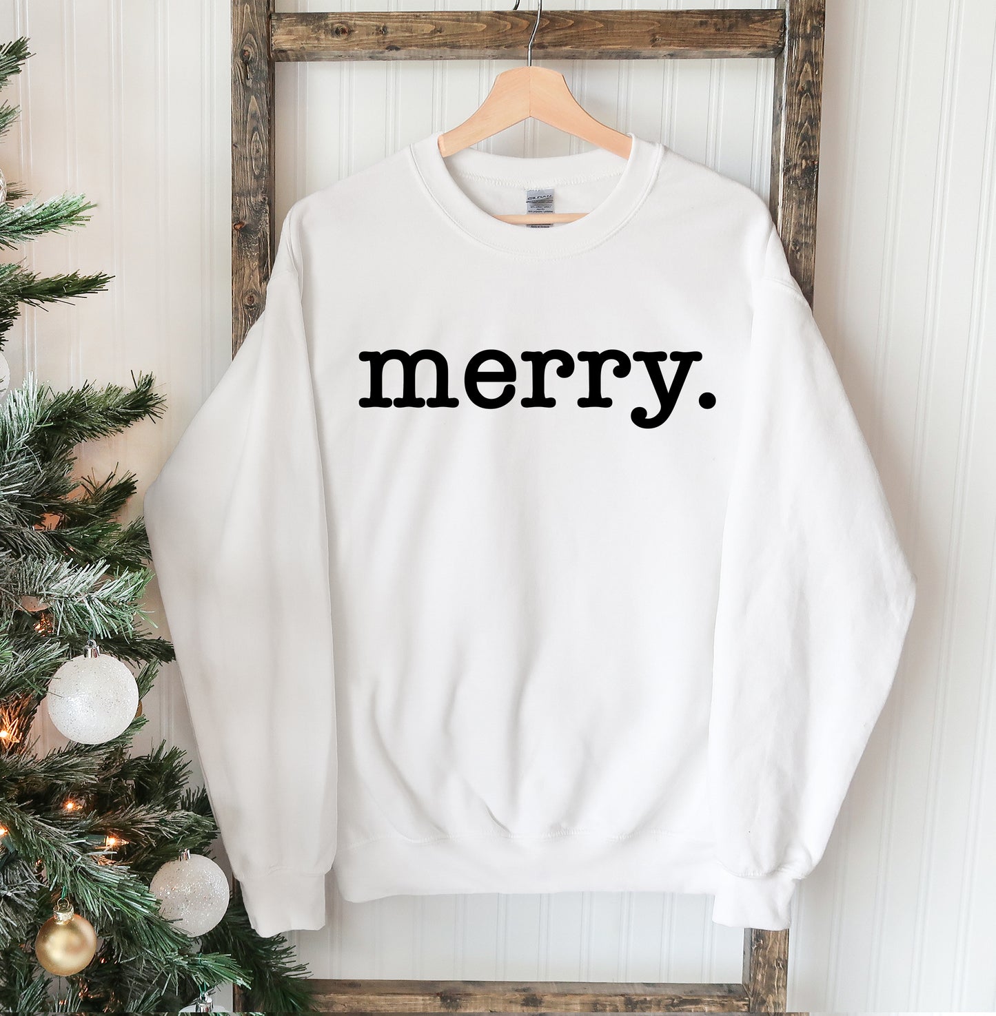 Merry Christmas Sweatshirt, Super Soft, Pilling Reduction, 50/50
