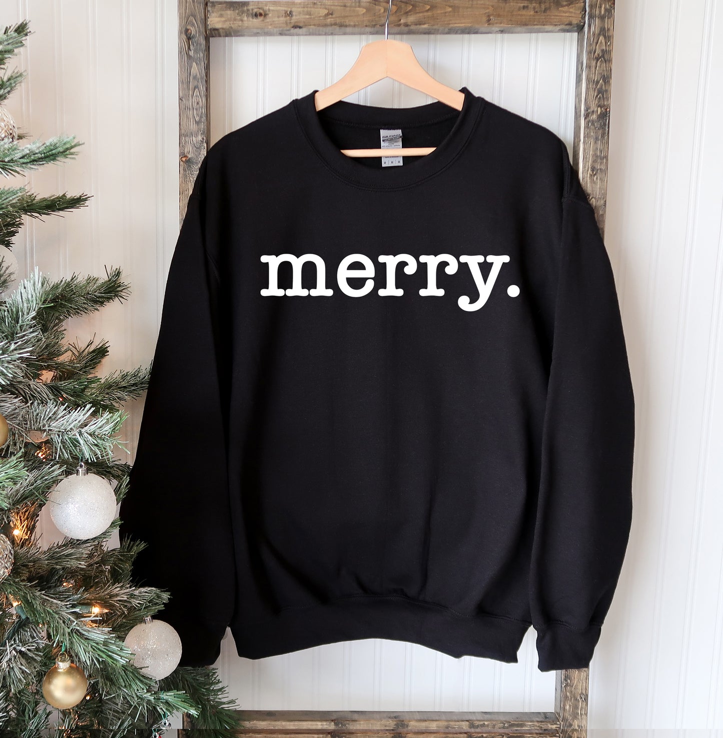 Merry Christmas Sweatshirt, Super Soft, Pilling Reduction, 50/50