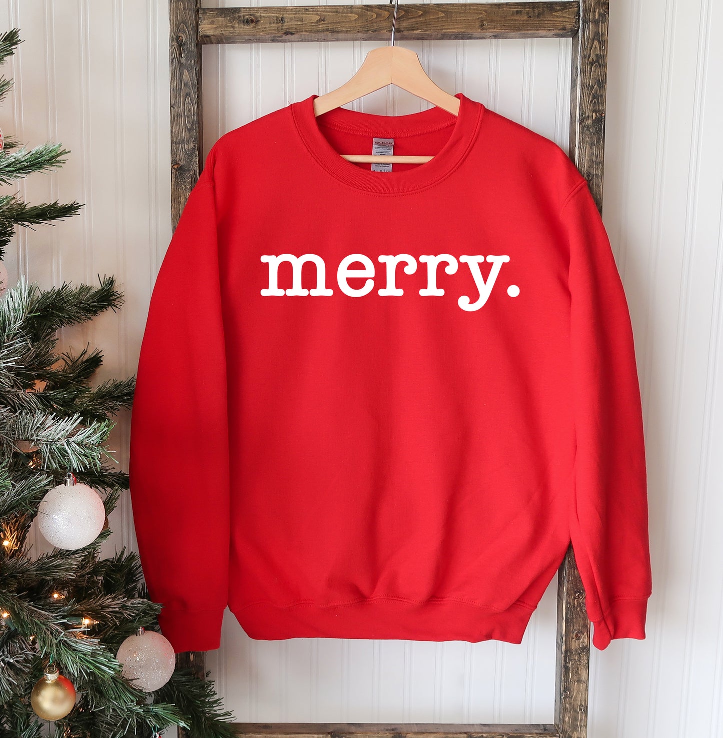 Merry Christmas Sweatshirt, Super Soft, Pilling Reduction, 50/50