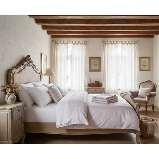 Egyptian Cotton Duvet Piece3 Set: The Essential Collection | Pastel Rose