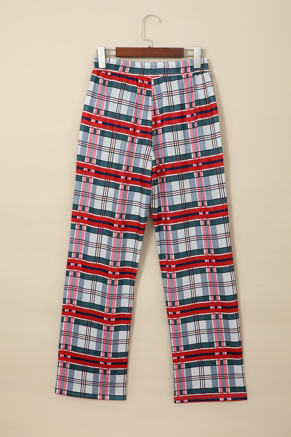Plaid Button-Down Christmas Pajama Set (lower in back)