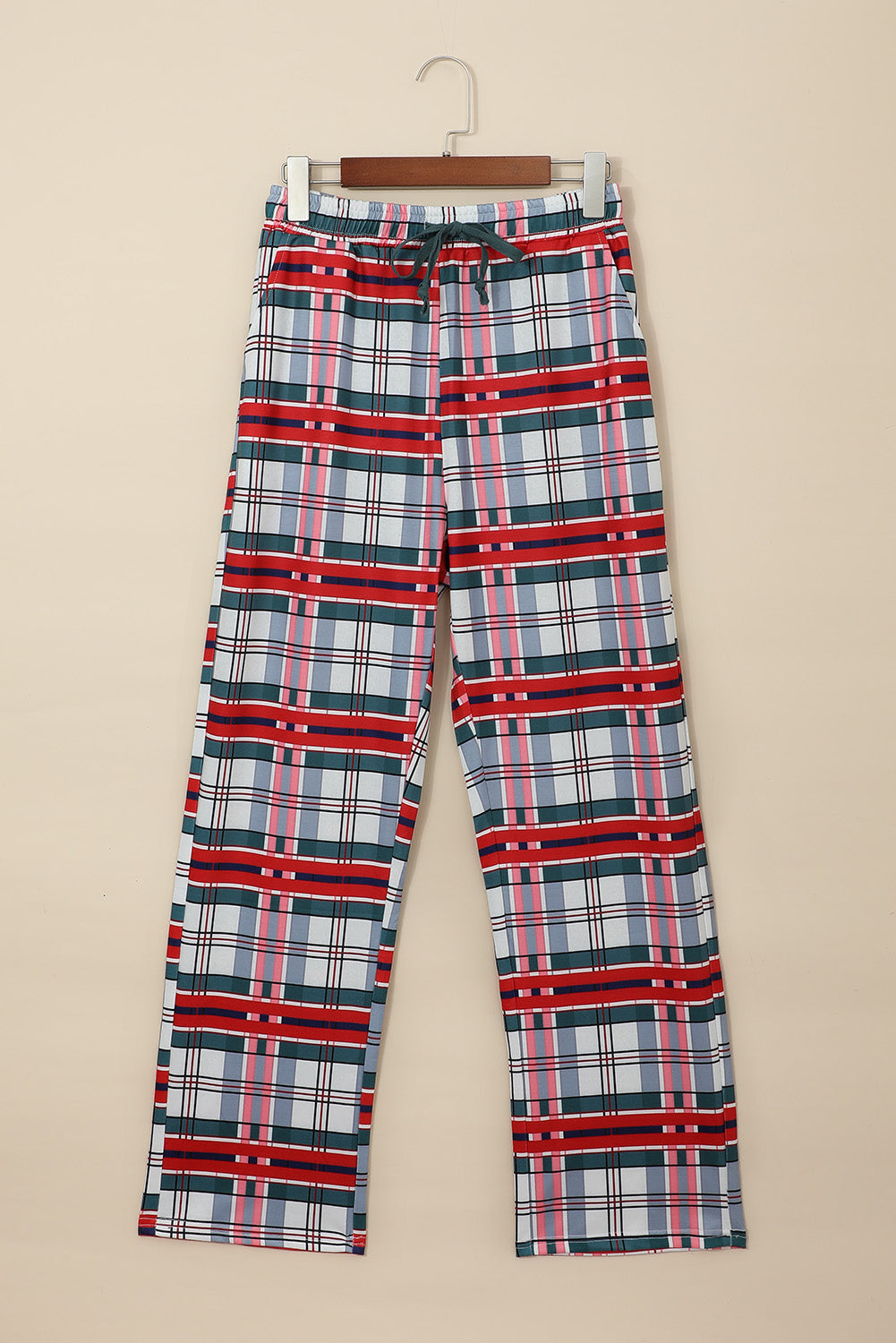 Plaid Button-Down Christmas Pajama Set (lower in back)