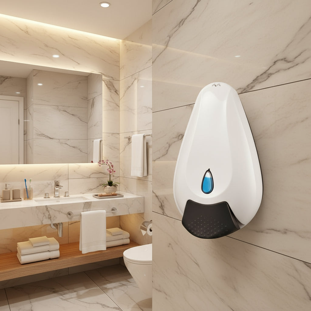 Wall Soap Dispenser Adhesive Wall Mount-Drill Free